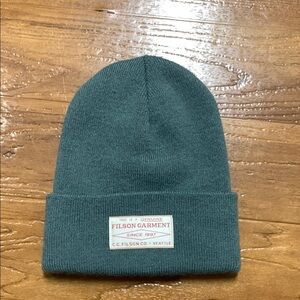 Filson Green Knit Cuffed Beanie